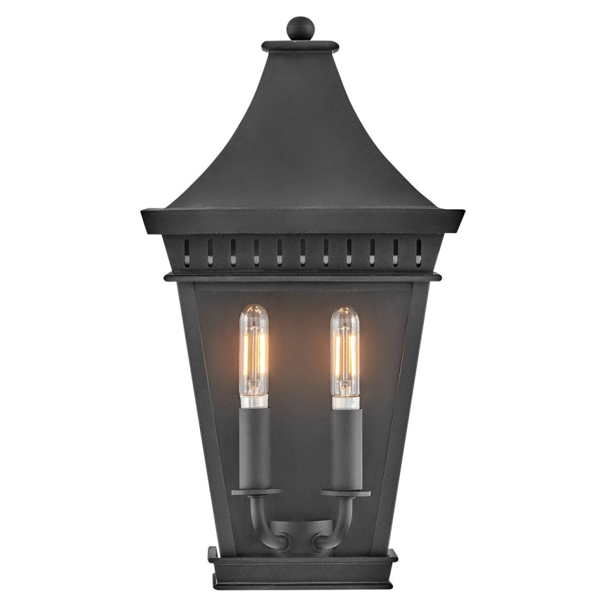 Hinkley - Екстериорен аплик CHAPEL HILL 2xE14/40W/230V IP44 черен