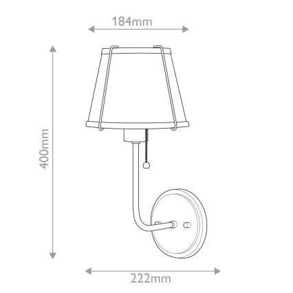 Hinkley - Аплик CLARKE 1xE27/40W/230V месинг/бял