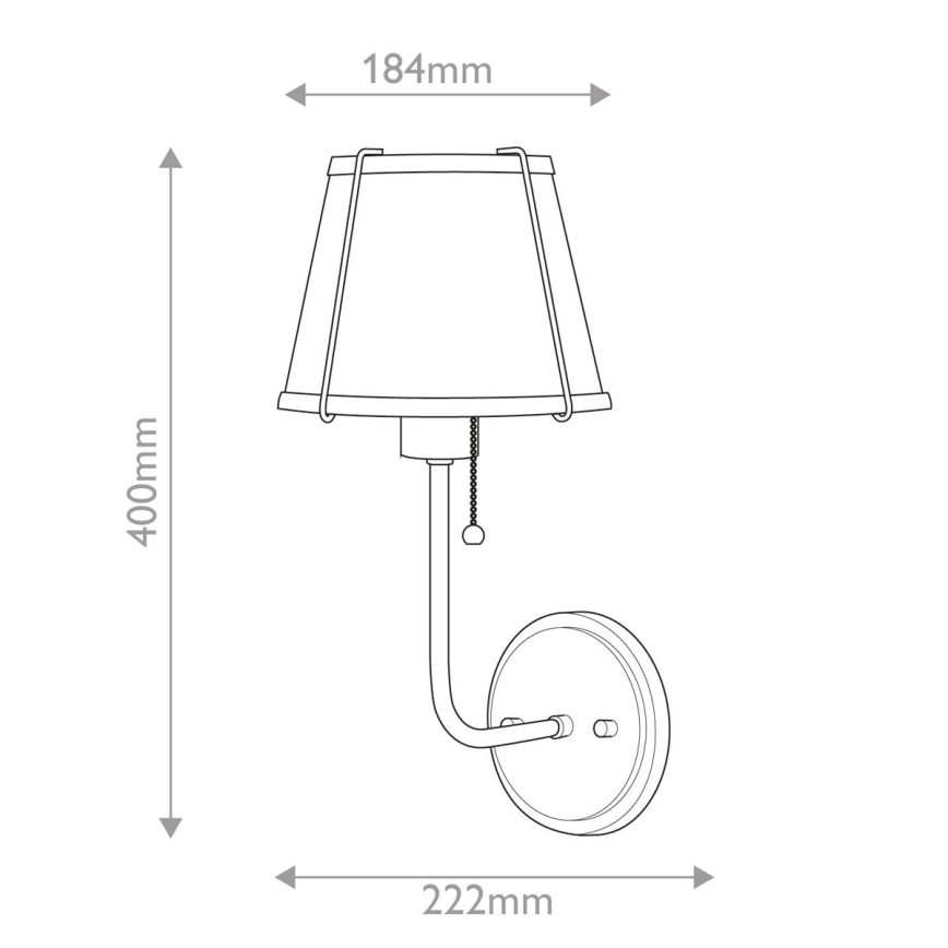 Hinkley - Аплик CLARKE 1xE27/40W/230V месинг/бял