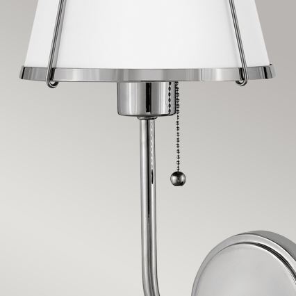 Hinkley - Аплик CLARKE 1xE27/40W/230V лъскав хром/бял