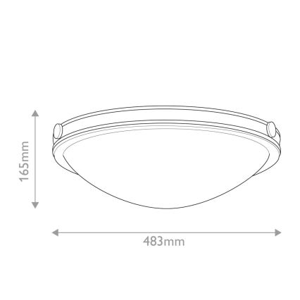 Hinkley - Таванно осветително тяло COLLIER 3xE27/40W/230V, диаметър 48,3 см, черно