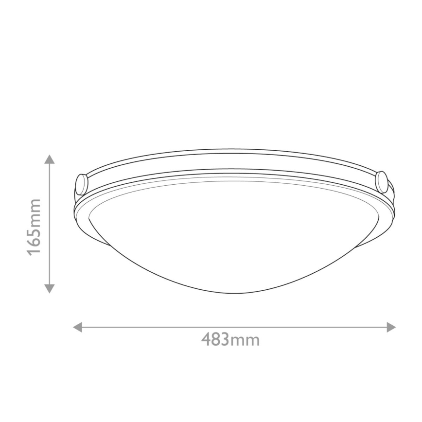 Hinkley - Таванно осветително тяло COLLIER 3xE27/40W/230V, диаметър 48,3 см, черно