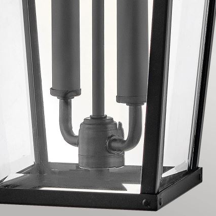 Hinkley - Външна стенна лампа DAWSON L 2xE14/40W/230V IP44 черна