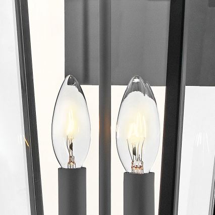 Hinkley - Външна стенна лампа DAWSON L 2xE14/40W/230V IP44 черна
