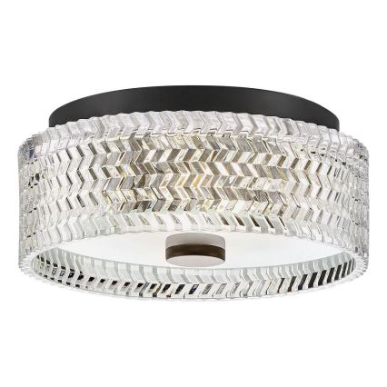 Hinkley - Плафон ELLE 2xE27/60W/230V Ø 30,5 cm черен