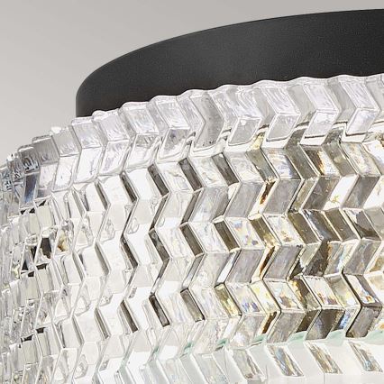 Hinkley - Плафон ELLE 2xE27/60W/230V Ø 30,5 cm черен