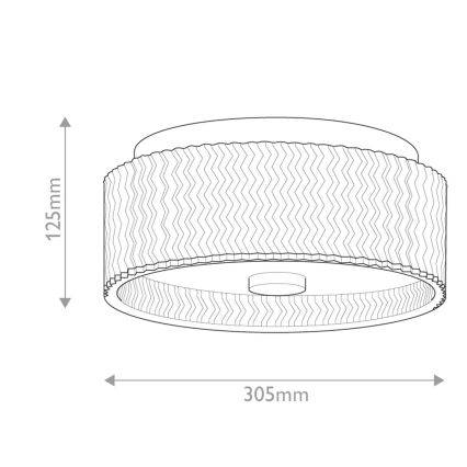 Hinkley - Плафон ELLE 2xE27/60W/230V Ø 30,5 cm черен