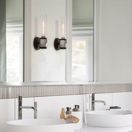 Hinkley - Стенен аплик за баня ELLISON 1xE27/40W/230V IP44 черен