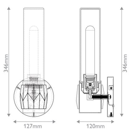 Hinkley - Аплик за баня ELLISON 1xE27/40W/230V IP44 златист