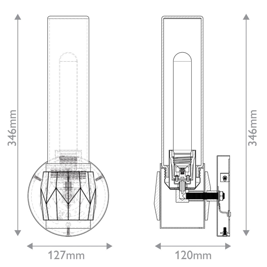 Hinkley - Аплик за баня ELLISON 1xE27/40W/230V IP44 златист