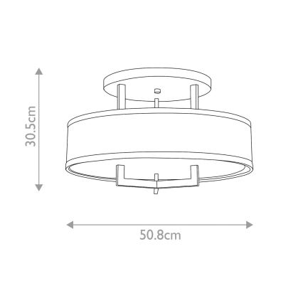 Hinkley - Таванно осветително тяло HAMPTON 3xE27/60W/230V Ø 50,8 cm златисто