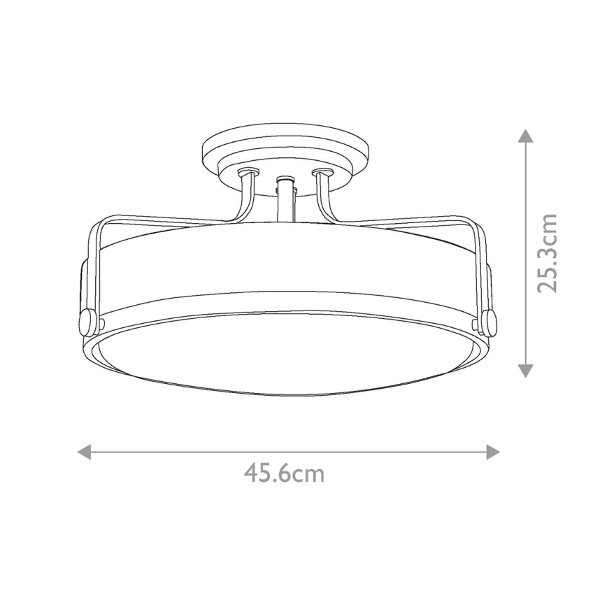 Hinkley - Плафон-полилей HARPER 3xE27/60W/230V, Ø 45,6 см, лъскав хром