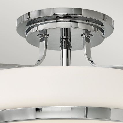 Hinkley - Плътно монтиран таванен полилей HARPER 3xE27/60W/230V лъскав хром