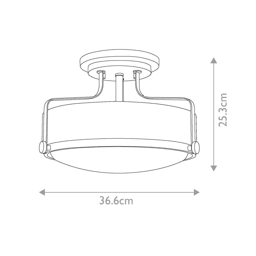 Hinkley - Плафонен полилей HARPER, 3x E27/60W/230V, Ø 36,6 см, лъскав хром
