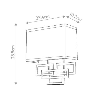 Hinkley - Настенно осветително тяло LANZA 2xE14/60W/230V бронзово