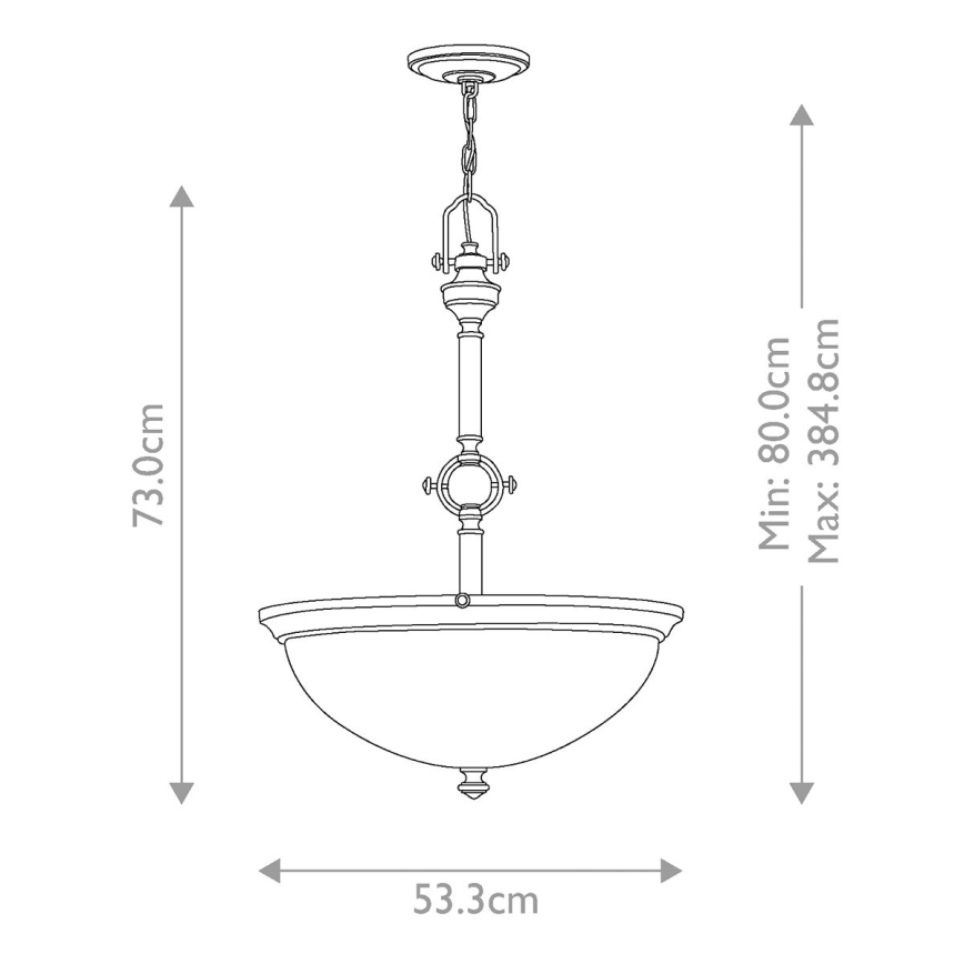 Hinkley - Пендел MAYFLOWER 3xE27/60W/230V