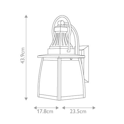 Hinkley - Екстериорен аплик MONTAUK 2xE14/60W/230V IP44