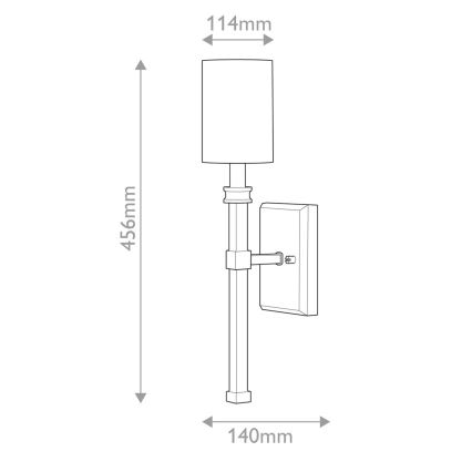 Hinkley - Стенно осветително тяло MOORE 1xE14/40W/230V, златно
