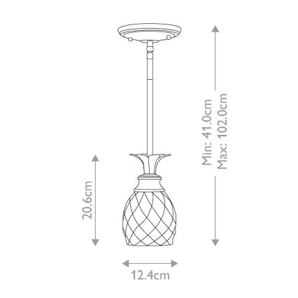 Hinkley - Висящ полилей PLANTATION 1xE27/60W/230V златист