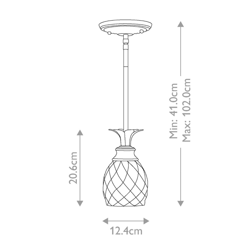 Hinkley - Висящ полилей PLANTATION 1xE27/60W/230V златист