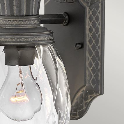 Hinkley - Екстериорен аплик PLANTATION 1xE27/40W/230V IP44 черен
