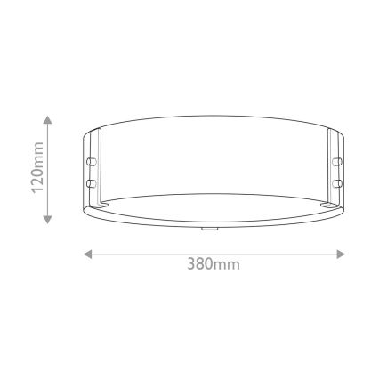 Hinkley - Плафон SAWYER 3xE14/40W/230V Ø 38 cm секвоя/кафяв
