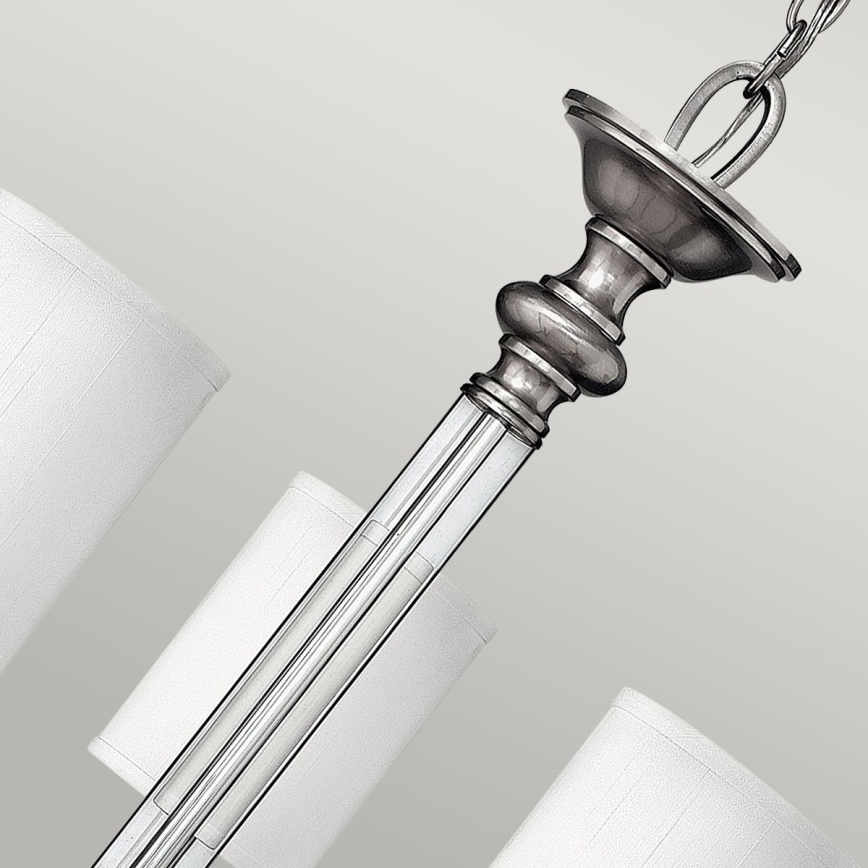 Hinkley - Полилей на верига SUSSEX 5xE14/40W/230V матов хром