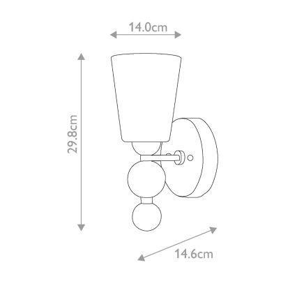 Hinkley - Стенно осветително тяло ZELDA 1xE27/60W/230V лъскав хром
