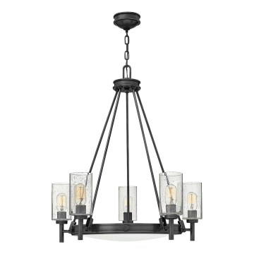 Hinkley - Полилей на верига COLLIER 5xE27/40W/230V Ø 68,5 cm черен