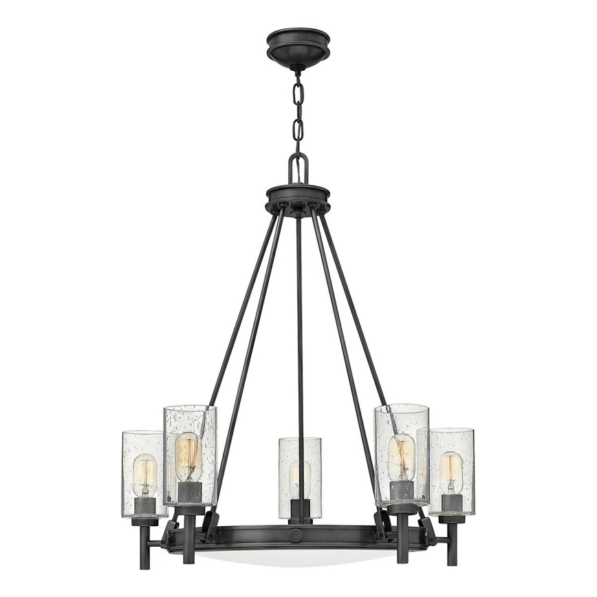 Hinkley - Полилей на верига COLLIER 5xE27/40W/230V Ø 68,5 cm черен