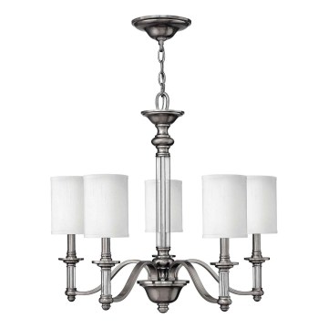 Hinkley - Полилей на верига SUSSEX 5xE14/40W/230V матов хром