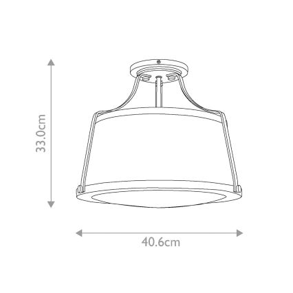 Hinkley - Полилей за повърхностен монтаж CHARLOTTE 3xE27/75W/230V месинг
