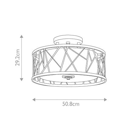 Hinkley - Полилей за повърхностен монтаж NEST 3xE27/75W/230V златист