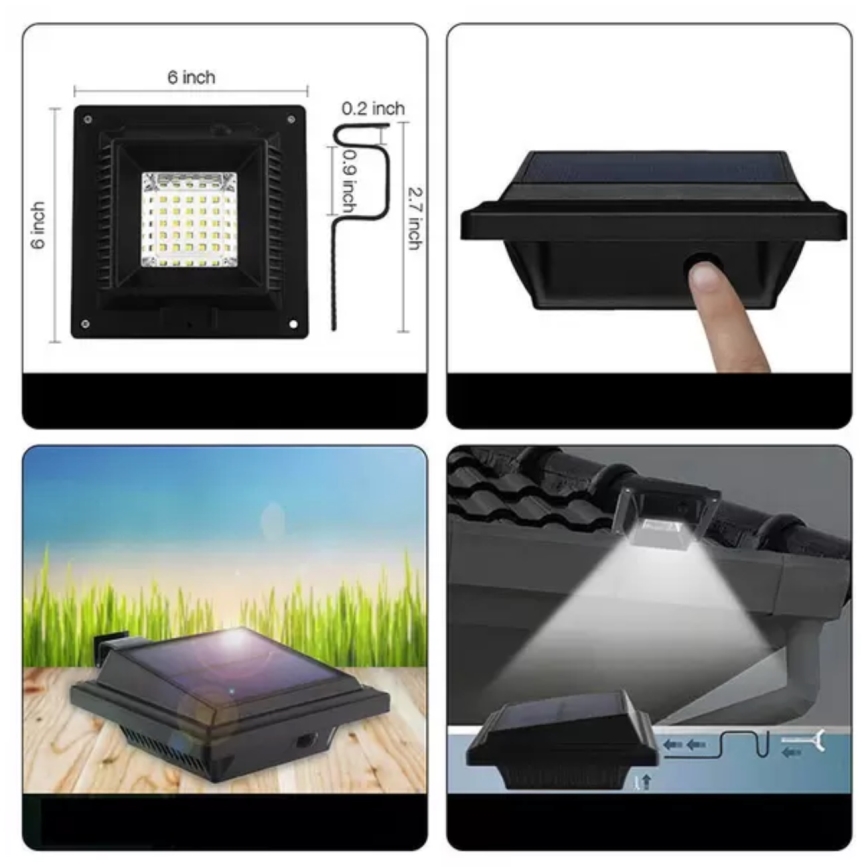 HÖFFTECH - LED соларна стенна лампа със сензор за движение и сумрак LED/3,7V 2000 mAh IP65