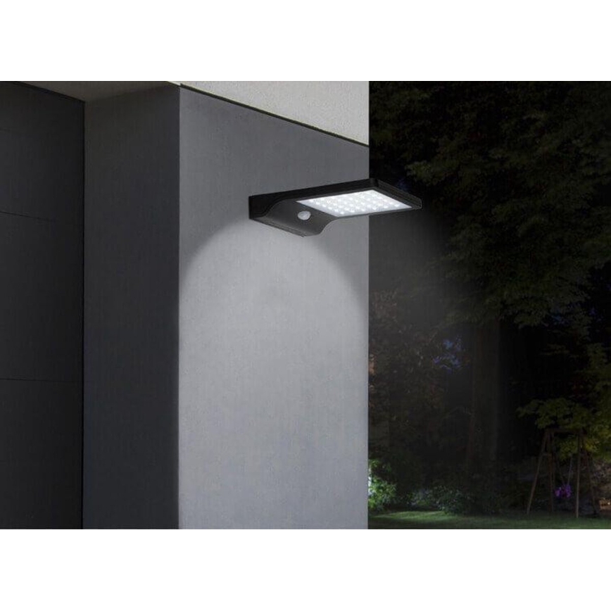 HÖFFTECH - LED соларна стенна лампа със сензор за движение и сумрак LED/3,7V 2200 mAh IP44