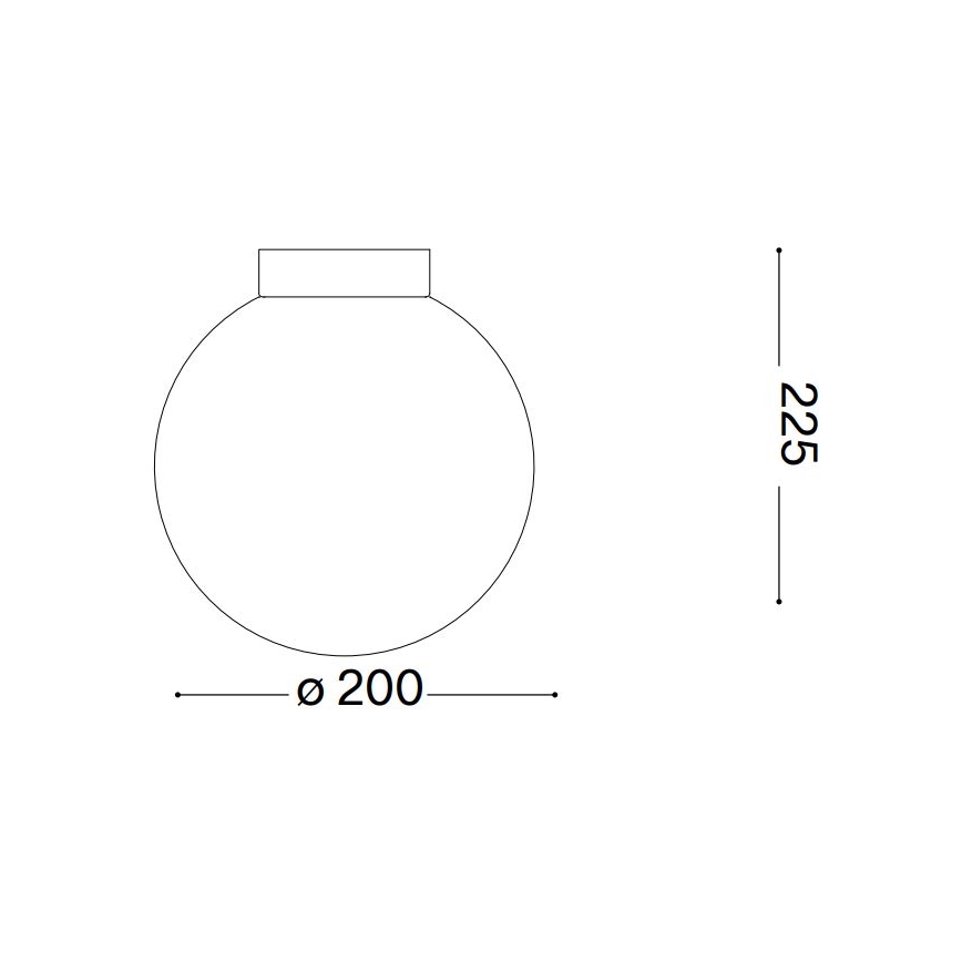Ideal Lux - Аплик CARTA 1xE27/25W/230V Ø 20 см бял
