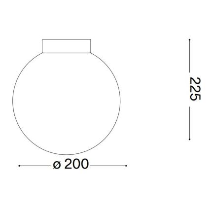 Ideal Lux - Аплик CARTA 1xE27/25W/230V Ø 20 см бял