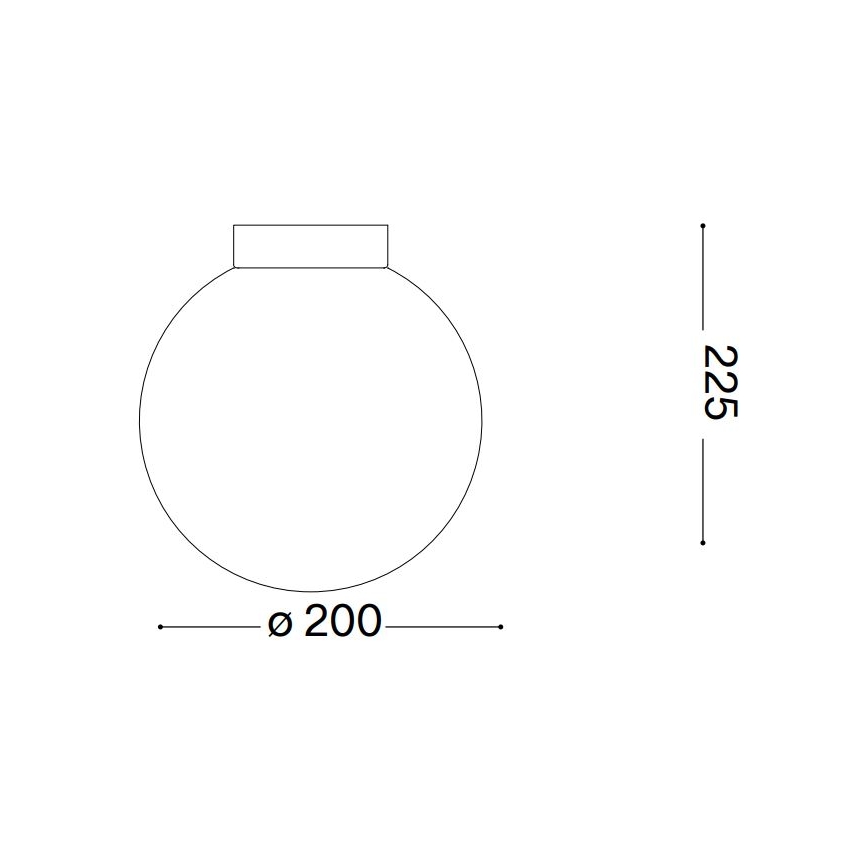Ideal Lux - Аплик CARTA 1xE27/25W/230V Ø 20 см бял