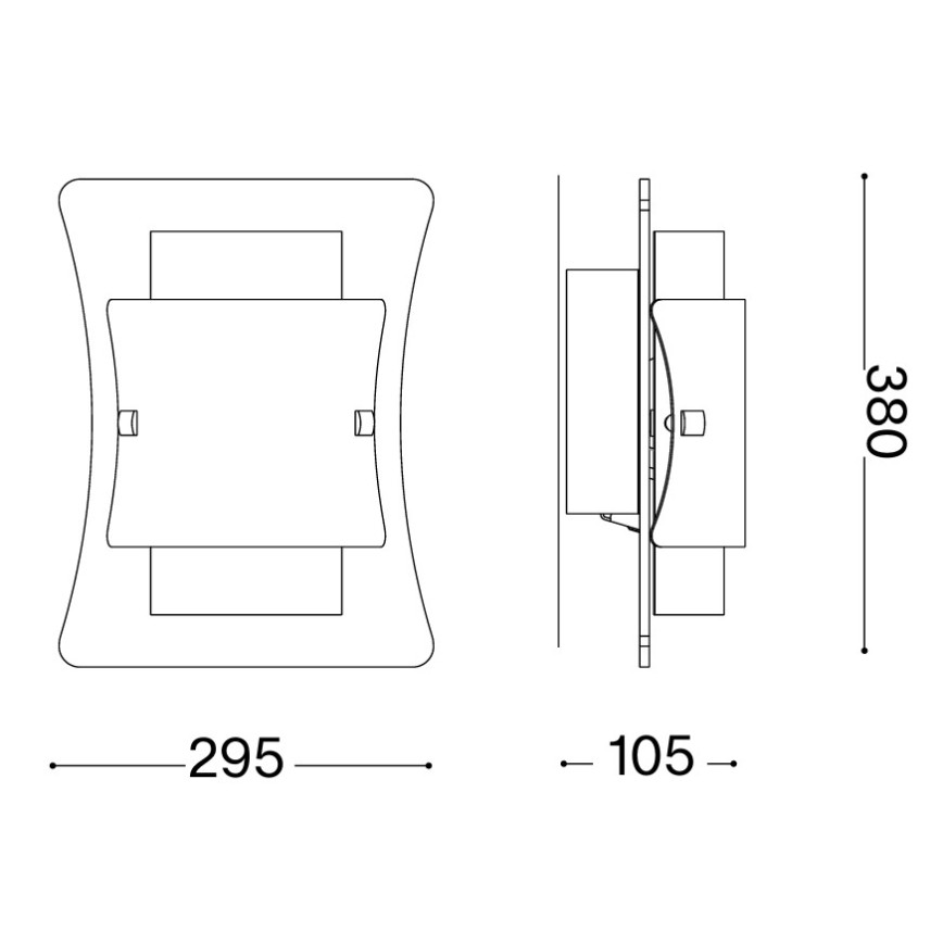 Ideal Lux - Аплик TRIPLO 2xE27/60W/230V прозрачен