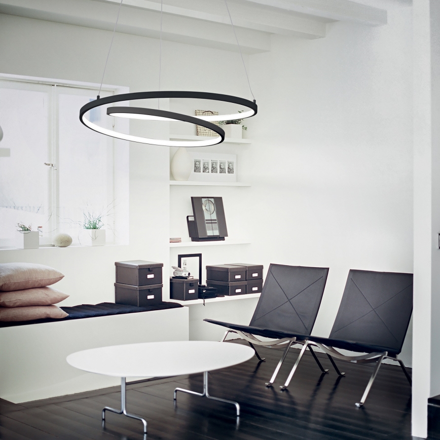 Ideal Lux - димируем LED полилей на кабел OZ LED/48W/230V Ø 60 см CRI 90 черен