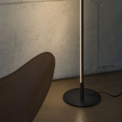 Ideal Lux - Димируема LED подова лампа YOKO LED/16W/230V CRI 90 черна