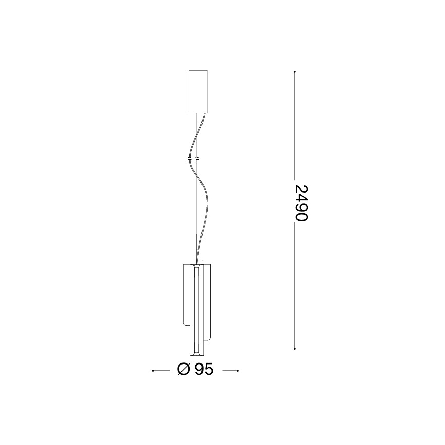 Ideal Lux - LED полилей на кабел DORICA с възможност за димиране, 3xLED/9W/230V CRI 90 Ø 9,5 cm черен