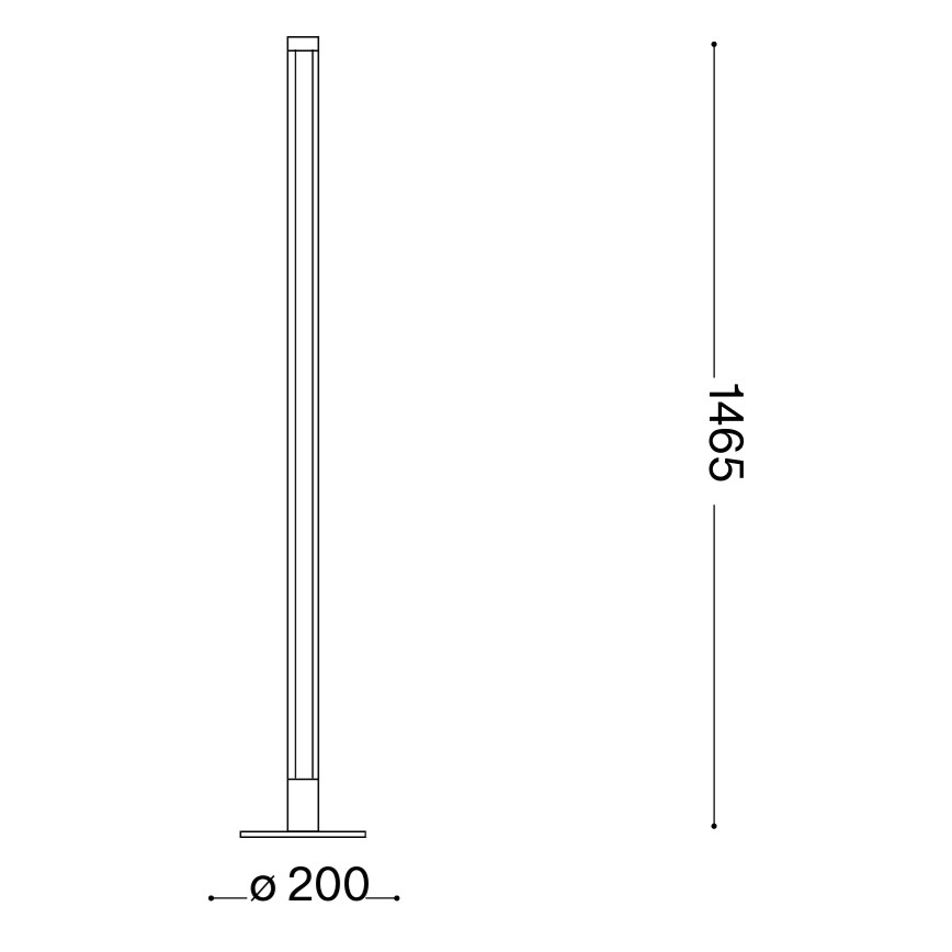 Ideal Lux - димируема подова лампа YOKO LED/16W/230V CRI 90 бяла