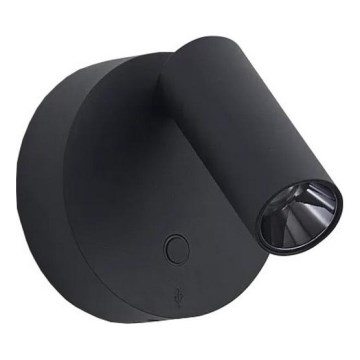 Ideal Lux - Димируемо LED сензорно стенно точково осветително тяло ELF LED/3W/230V CRI 95 черно