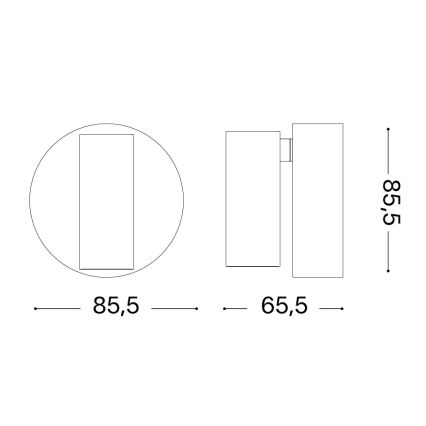 Ideal Lux - LED димируемо с докосване стенно точково осветително тяло ELF LED/3W/230V CRI 95 златисто/черно