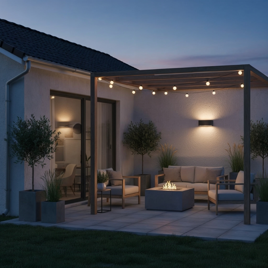 Ideal Lux - Екстериорен аплик ANDROMEDA 1xE27/60W/230V IP55 черен