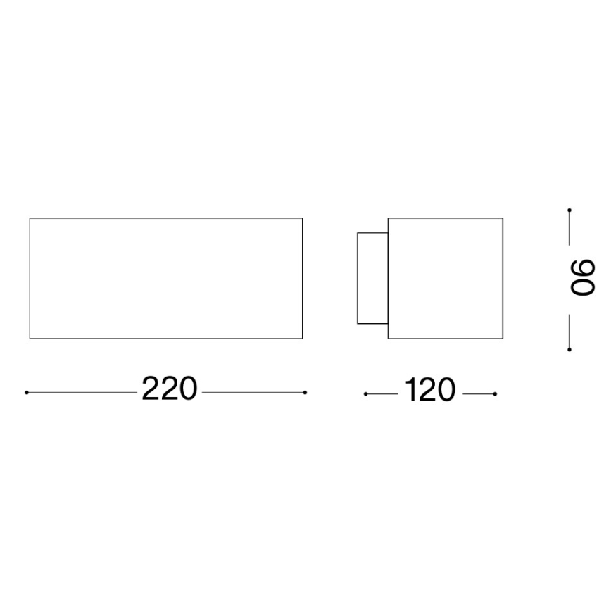 Ideal Lux - Екстериорен аплик ANDROMEDA 1xE27/60W/230V IP55 сив