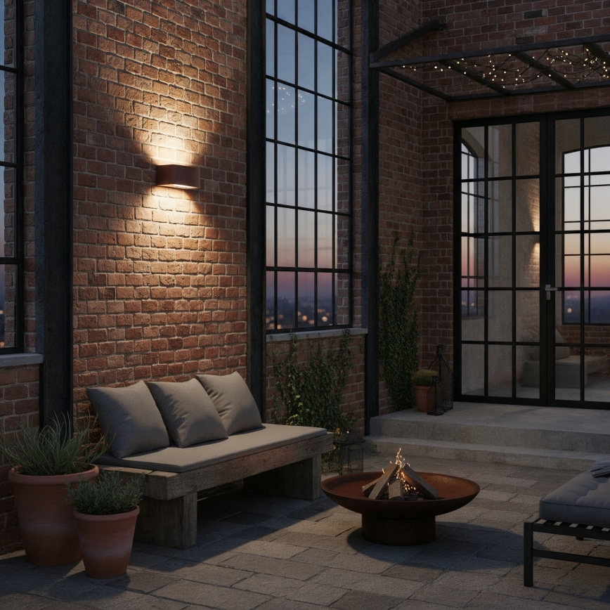 Ideal Lux - Екстериорен аплик ANDROMEDA 1xE27/60W/230V IP55 кафяв