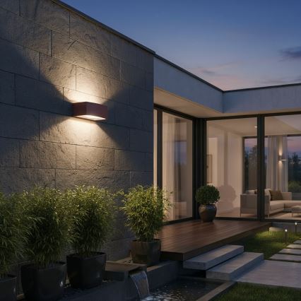 Ideal Lux - Екстериорен аплик ANDROMEDA 1xE27/60W/230V IP55 кафяв