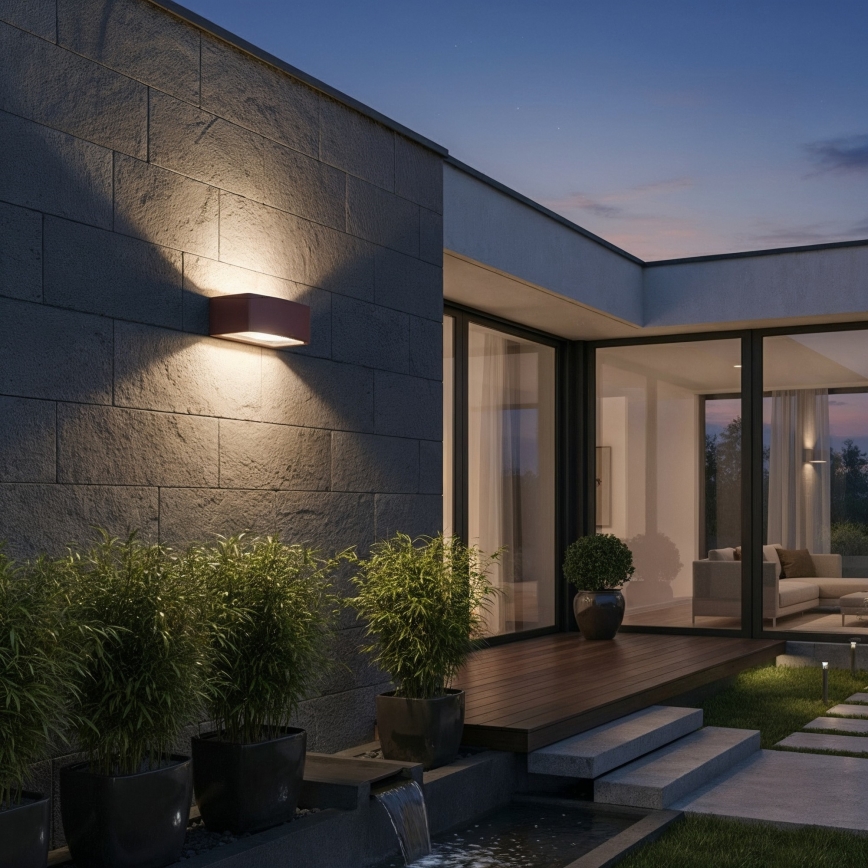 Ideal Lux - Екстериорен аплик ANDROMEDA 1xE27/60W/230V IP55 кафяв